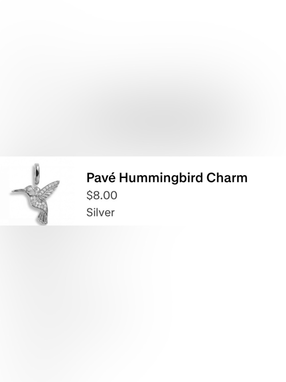 Wear Felicity - Pavé Hummingbird Charm Bracelet Accent - Silver